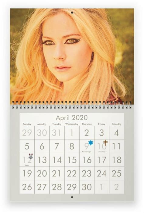 Photogallery of avril lavigne updates weekly. AVRIL LAVIGNE 2020 Wall Calendar in 2020 | Wall calendar, Celebrity prints, Blonde with glasses