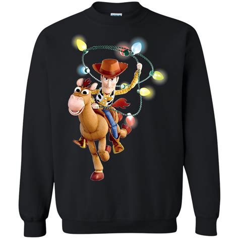 Toy story jessie, jessie toy story 2: Disney Pixar Toy Story Woody Bullseye Decorating Christmas Light Sweatshirt | Woody toy story ...