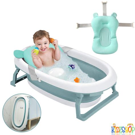 Aim for warm water — not hot. Arkmiido Foldable Bath Tub with Bath Support Net | Baby ...