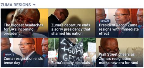 Start reading the news feed of news headlines right away! Five things making headlines in South Africa today - Moneyweb