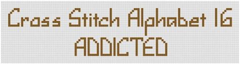 Please do not redistribute or sell my designs. Alphabet 16 Free Cross Stitch Pattern