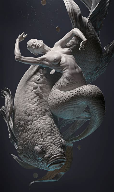 Mermaid - ZBrushCentral in 2020 | Marvelous designer, Mermaid, Zbrush