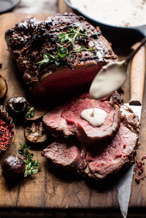 Unwrap the beef tenderloin and discard the plastic wrap. Roasted Beef Tenderloin with Mushrooms and White Wine ...
