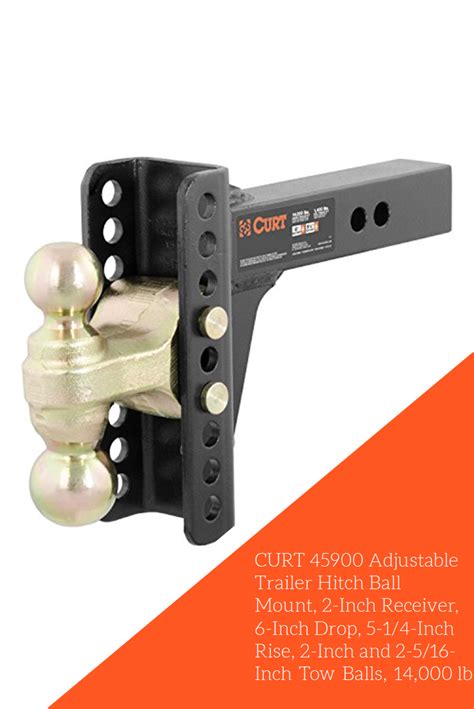 Find deals on products in car accessories on amazon. CURT 45900 Adjustable Trailer Hitch Ball Mount, 2-Inch ...