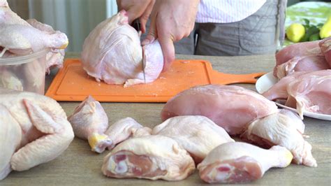 Don't rinse the chicken in water. Video: Cutting Up & Frying a Whole Chicken | NC State Extension