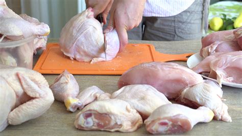 Don't rinse the chicken in water. Video: Cutting Up & Frying a Whole Chicken | NC State Extension