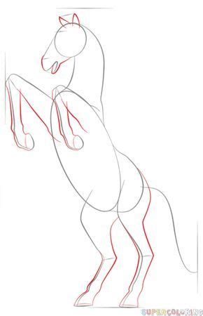 Learn how to draw mustang horse pictures using these outlines or print just for coloring. How to draw a mustang horse step by step. Drawing tutorials for kids and beginners. (com imagens ...