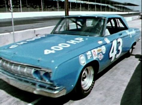 Howe nascar stock car set up for nasa american stock car road racing series. 1964 season. Richard Petty's ride, a new Plymouth Fury ...