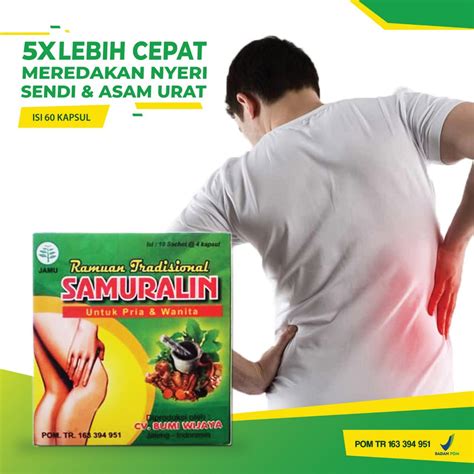 • kesakitan ringan mungkin disebabkan oleh terseliuh atau ligamen atau. Samuralin - Herbal Nyeri Sendi Pegal Linu Sakit Pinggang ...