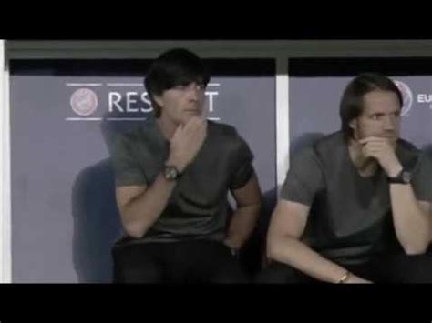 Global futbal when mario goetze realised where that hand has been. Joachim Löw german dt scratch and sniff - YouTube