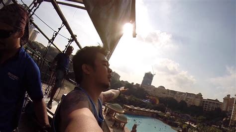 Hotel pickup is available from most centrally as you arrive at sunway lagoon, visit the many theme parks available in the area. Bungee Jumping at Sunway Lagoon, Malaysia - YouTube