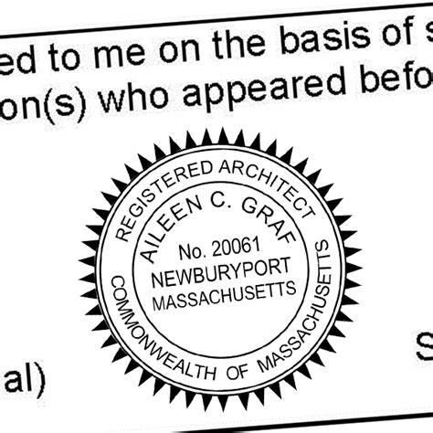 State of Massachusetts Architect Seal Stamp - Corp Connect