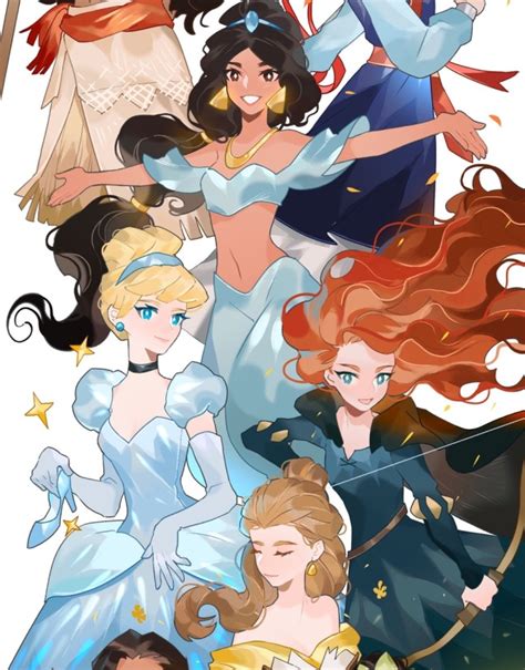 Please, reload page if you can't watch the video. 🌸 Old Tale Princess 🌸 — Disney Princess Fan Art By YUJI 👑
