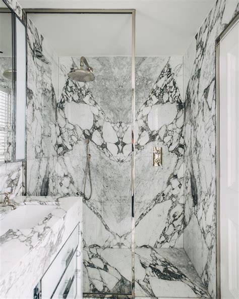 Available in both polished and honed finishes, this beautiful stone is a flawless choice for marble countertops, floors, and walls, indoors or out. Homes & Gardens Magazine on Instagram: "Turn a small shower room into a dramatic space with ...