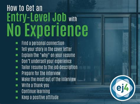 Follow their specific resume formats. How to Get an Entry-Level Job with No Experience | Entry ...