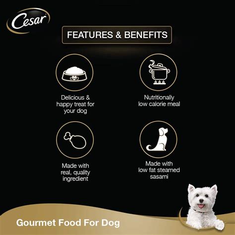 Love them back with cesar® gourmet dog food. CESAR - Adult Wet Dog Food - Sasami Flavour Pouches - 70 ...