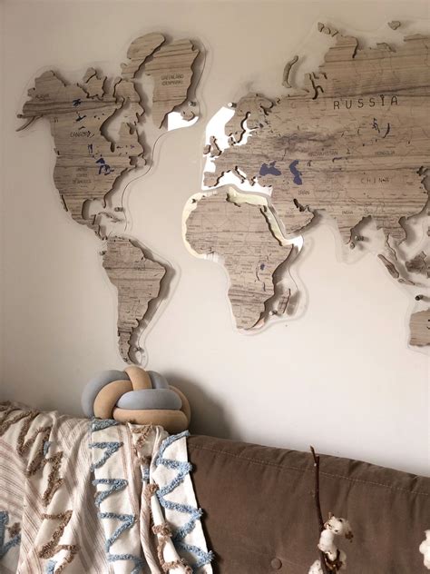 Big World Maps Custom World Map Pvc Maps Decal Wall Map Gift Wall Images