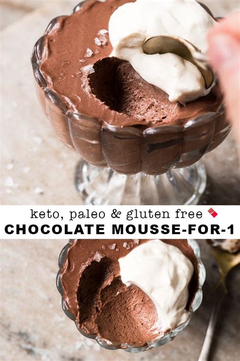 Velvety, creamy and chocolaty, this super easy keto chocolate mousse is ready in just ten minutes, and this includes the time it takes to assemble. Paleo, Low Carb & Keto Chocolate Mousse For-1 #keto # ...