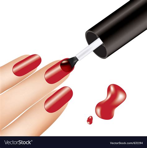 f thong of the day!!! Woman applying red nail polish on fingers Royalty Free ...