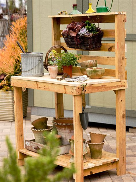 Free beer garden table and bench floor protectors included with your online purchase. How to Make Potting Bench - DIY & Crafts - Handimania