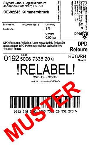 Dpd retourenschein ausdrucken pdf : Rücksendung mittels DPD Rücksendemarke