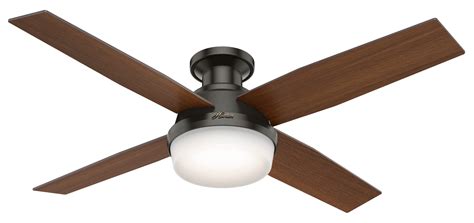 Huge discounts on ceiling fan with light and remote packages. Hunter Dempsey Low Profile With Light 52 Inch Ceiling Fan ...