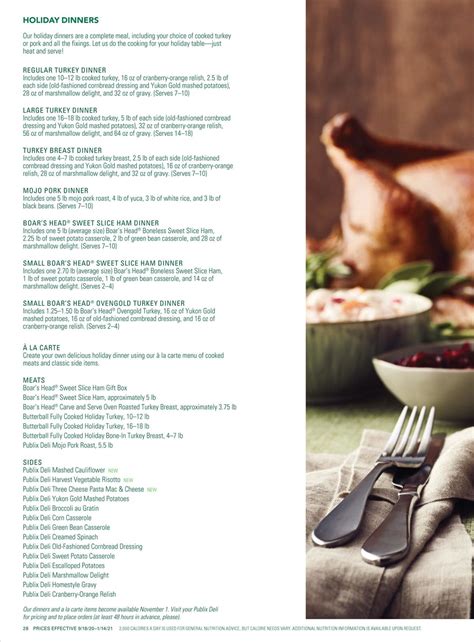 The £1,500 christmas dinner prepared since june (and the family aren't even expecting guests). Publix Current weekly ad 09/18 - 01/14/2021 28 - frequent-ads.com