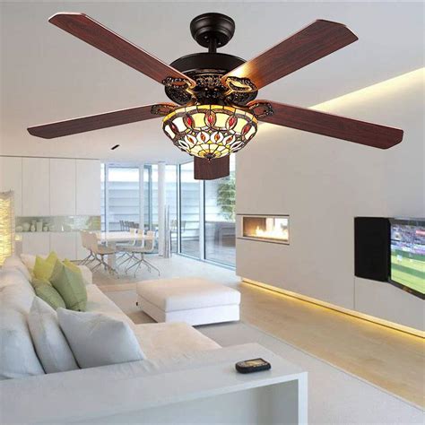 Here we have a wide selection of ceiling fans in varied styles for both indoor and outdoor use. Antique Ceiling Fan With Tiffany Light, Remote Control ...