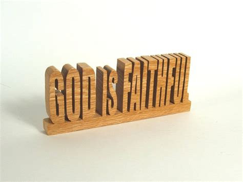 God is Faithful, Bible verse made from solid wood scroll saw art ...