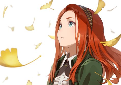 Zed 1080p, 2k, 4k, 5k hd wallpapers free download, these wallpapers are free download for pc, laptop, iphone, android phone and ipad desktop autumn blue eyes go robots headband leaves long hair orange hair original | konachan.net ...