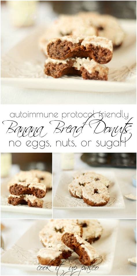 Banana bread is one of my favorite things to bake because there are so many different variations. AIP Banana Bread Doughnuts | Recipe | Aip desserts ...