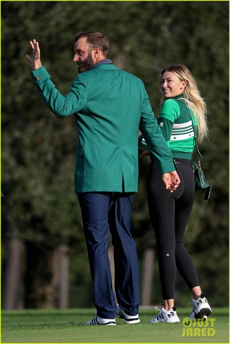 Johnson and gretzky at the masters par 3 tournament. Dustin Johnson Celebrates Masters 2020 Win With Fiancee ...