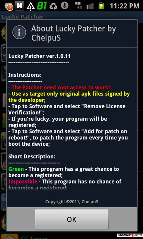Lucky patcher adalah alat yang hebat untuk memperbaiki dan memperbaiki aplikasi yang pabrikan (seperti samsung, huawei atau xiaomi, dengan tingkat kontrol yang memadai). Apa Itu Lucky Patcher : Apa Itu Lucky Patcher Lucky ...