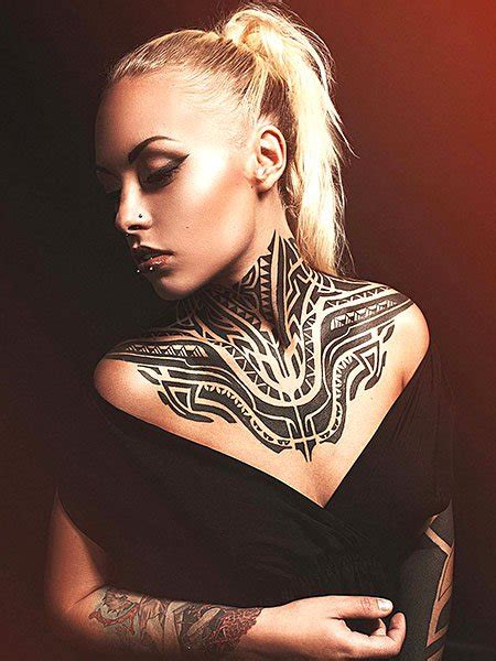 Tribal tattoos are preferred for bigger designs. 50 Best Chest Tattoos for Women in 2021 - The Trend Spotter