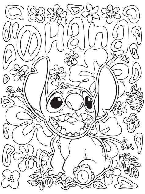 Ohana quote stitch coloring pages. Lilo and Stitch Ohana Coloring Pages | Stitch coloring ...