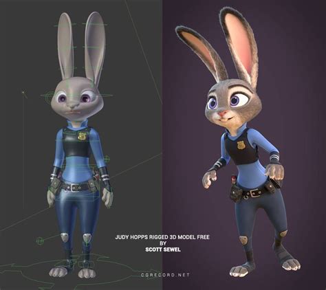 Rip your favorite 3d game character models free. Download Zootopia's Judy Hopps rigged 3D Model | CG Daily ...