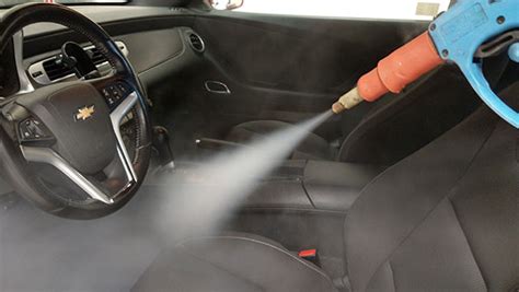 Depending on your machine's level of power, it's possible to damage surfaces if you hold a steady. Steam-Cleaning-Car-Interior-web - Max Garage