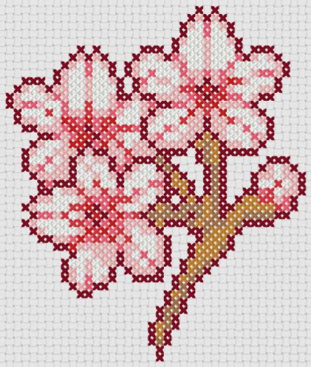 Flowers abc cross stitch chart pdf. Free Japanese cross stitch patterns: Sakura Flowers ...