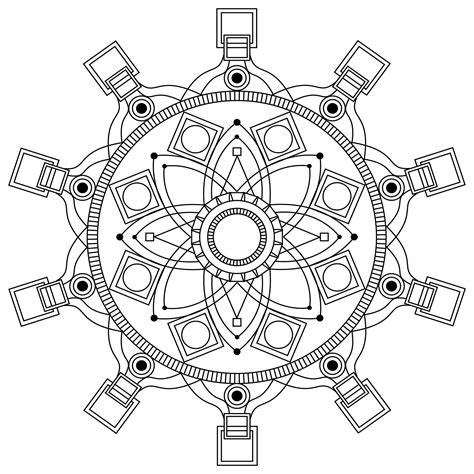 Free printable stress coloring pages. Very original Mandala - Zen & Anti-stress Mandalas - 100% ...