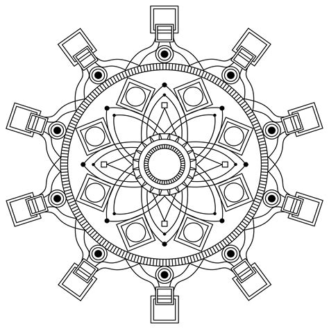 Free printable stress coloring pages. Very original Mandala - Zen & Anti-stress Mandalas - 100% ...