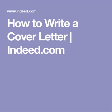 Cover letters should be around three paragraphs long and include specific examples from your past experience that make you qualified for the position. How to Write a Cover Letter | Indeed.com | Writing a cover ...