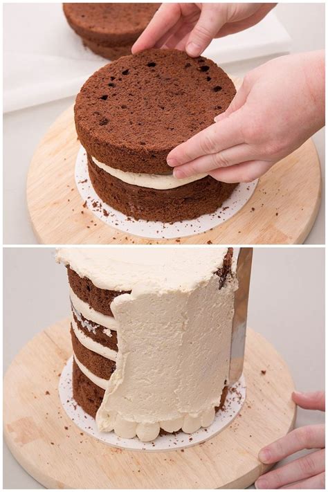 14 schoko number cake mit biskuitteig 23; Hochzeitstorte selber backen: Nackter Kuchen mit ...