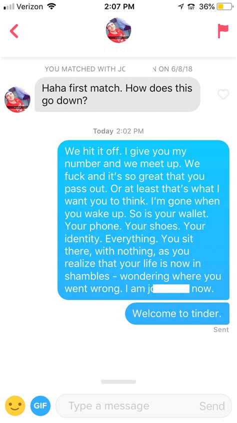 Maybe you would like to learn more about one of these? Welcome to tinder. : Tinder