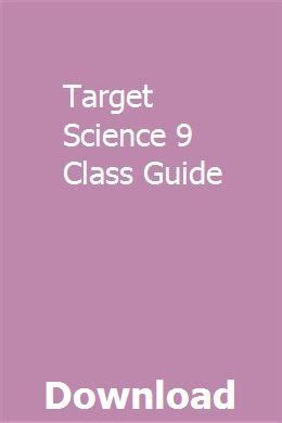 Syllabus for level 1 is also mentioned for these exams. Target Science 9 Class Guide | Science, Guided math ...