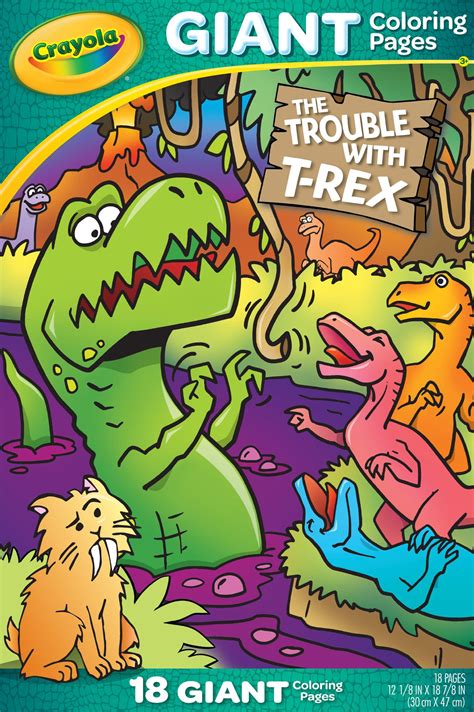 Thinking inside the box and staying outside the lines since 1903. Crayola Giant Coloring Trouble with T-Rex, Beginner Child ...