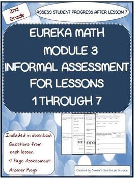 This video shows how to ask and answer questions about a graph with at least three categories using eureka math. 2nd Grade Eureka Math Module 3 Lessons 1 -7 Check Student ...