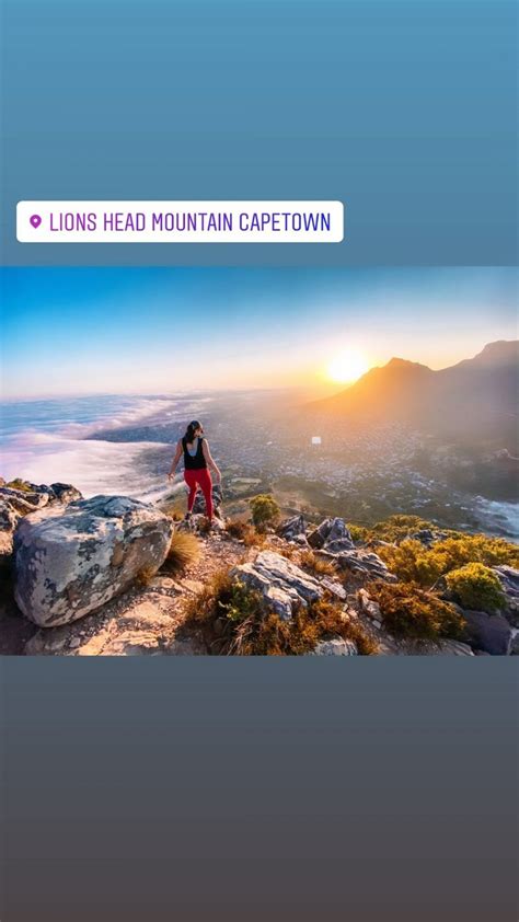 The earth's shadow covered the moon on may 26, dressing it in a delightful, dusty red cloak. NINA DOBREV at Lion's Head Montaiun, Cape Town - Instagram ...