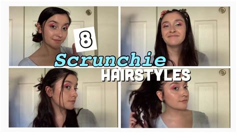 If you have curly hair, you are lucky, because with a proper haircut you only need a tousle, and your hairstyle is ready. 8 easy cute scrunchie hairstyles!! - YouTube