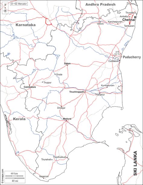 Bordered by the union territory of puducherry and the states of kerala, karnataka, and andhra pradesh. Tamil Nadu free map, free blank map, free outline map, free base map boundaries, hydrography ...
