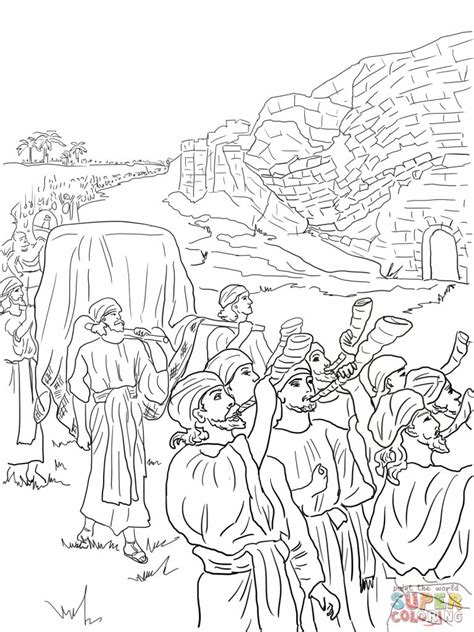 Joshua and jericho coloring pages coloring home. Joshua And The Battle Of Jericho Coloring Page at ...